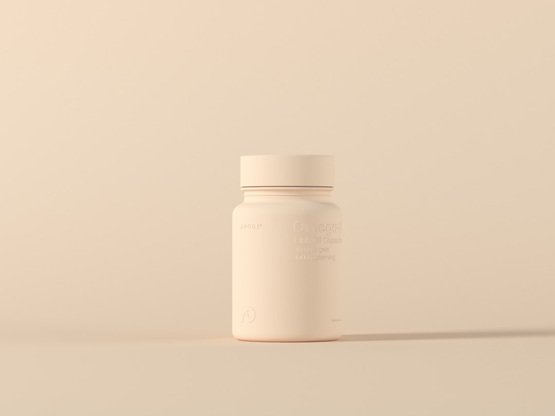 a bottle of medicine sitting on top of a table