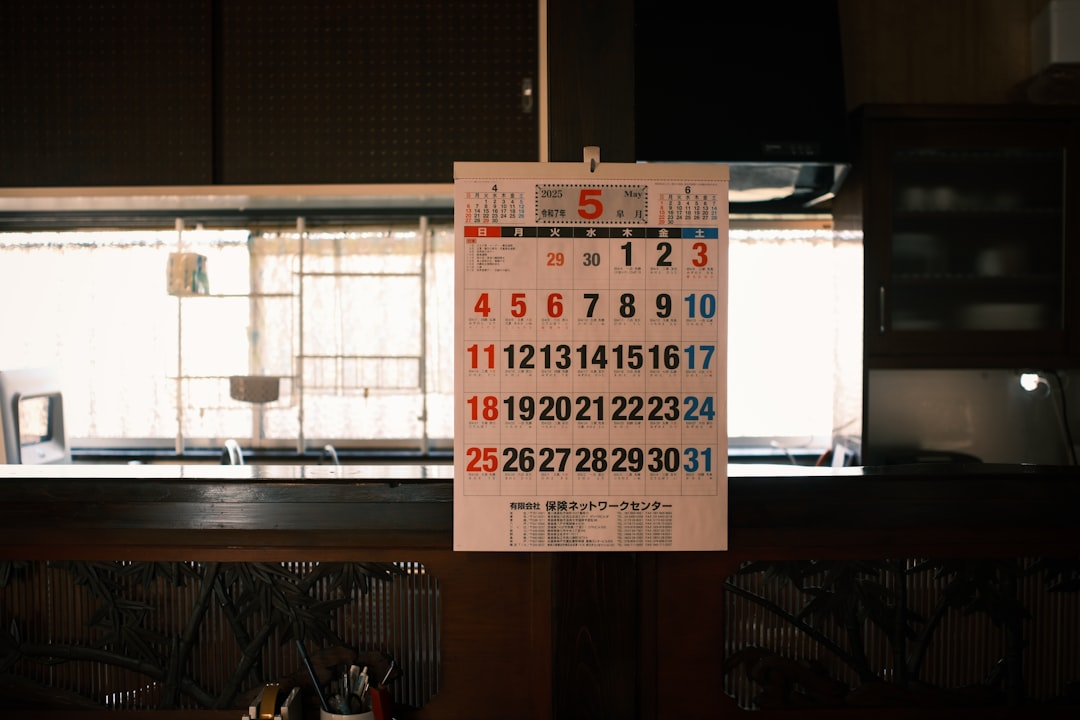 A calendar displays the month of may.
